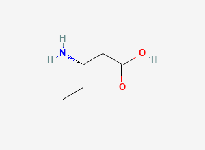 Two-dimensional chemical structure of (S)-3-Aminopentanoic acid