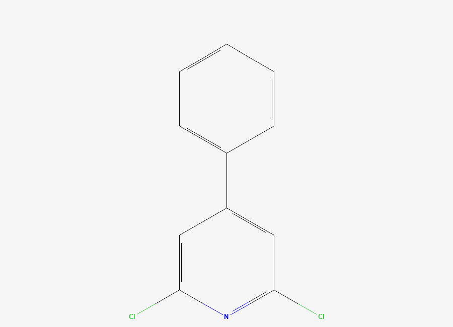 Two-dimensional chemical structure of 2,6-Dichloro-4-phenylpyridine
