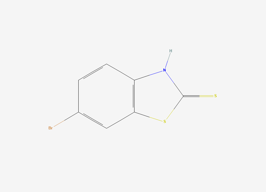 Two-dimensional chemical structure of 6-Bromo-2-mercaptobenzothiazole