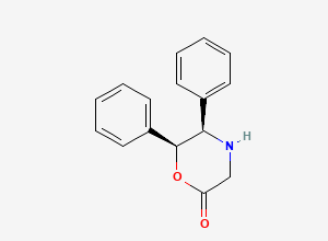 Two-dimensional chemical structure of (5R,6S)-5.6-Diphenyl-2-morpholinone