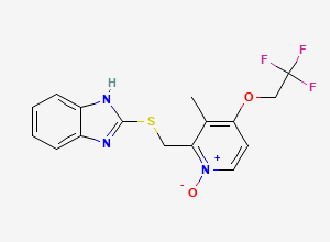 Two-dimensional chemical structure of Lansoprazole Sulfide N-Oxide Impurity, CAS 163119-30-0