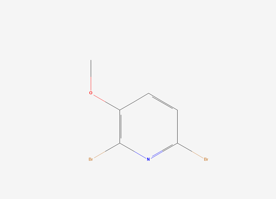 Two-dimensional chemical structure of 2,6-Dibromo-3-methoxypyridine
