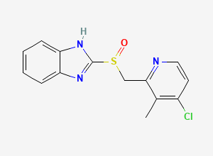 Two-dimensional chemical structure of Rabeprazole EP Impurity H / Lansoprazole EP Impurity F / Rabeprazole Related Compound F / Rabeprazole 4-Chloro Analog, CAS 168167-42-8