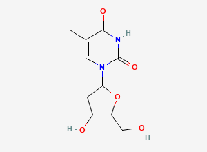 Two-dimensional chemical structure of 1-(2-Deoxypentofuranosyl)-4-hydroxy-5-methylpyrimidin-2(1H)-one