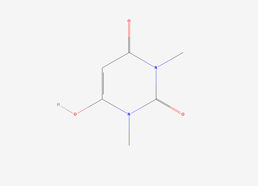 Two-dimensional chemical structure of 6-hydroxy-1,3-dimethylpyrimidine-2,4(1H,3H)-dione