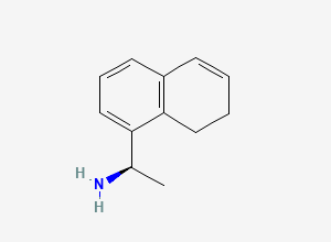 Two-dimensional chemical structure of (R)-1-(7,8-Dihydronaphthalen-1-YL)ethan-1-amine