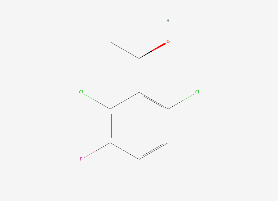 Two-dimensional chemical structure of (alphaR)-2,6-Dichloro-3-fluoro-alpha-methylbenzenemethanol