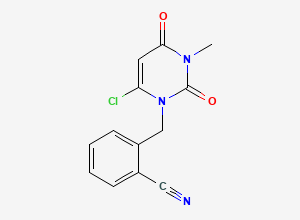 Two-dimensional chemical structure of Alogliptin 6-Chloro Impurity, CAS 865758-96-9
