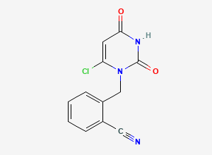 Two-dimensional chemical structure of Alogliptin 6-Chloro N-Desmethyl Impurity, CAS 865758-95-8