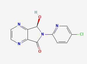 Two-dimensional chemical structure of (7R)-6-(5-Chloropyridin-2-yl)-7-hydroxy-6,7-dihydro-5H-pyrrolo(3,4-b)pyrazin-5-one