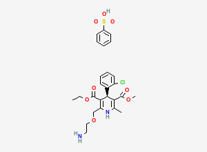 Two-dimensional chemical structure of Levamlodipine Besylate, CAS 150566-71-5