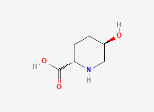 Two-dimensional chemical structure of trans-5-Hydroxy-L-pipecolic acid