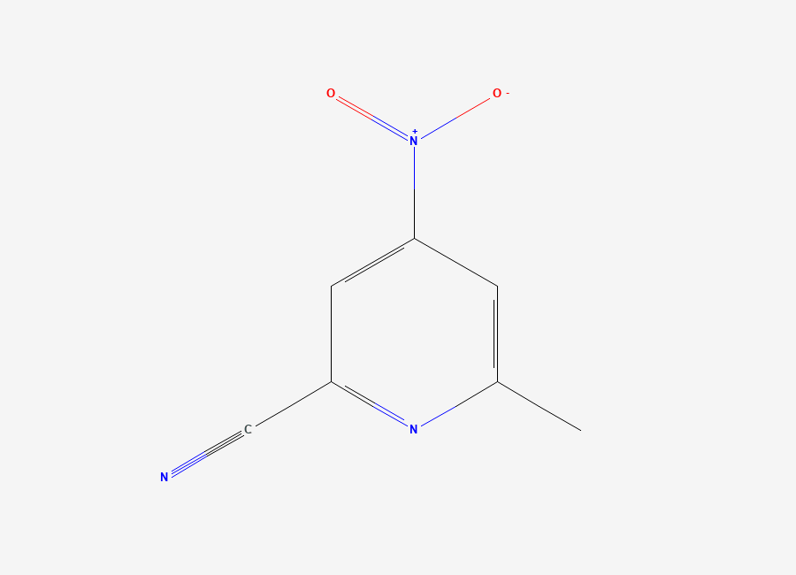 Two-dimensional chemical structure of 6-Methyl-4-nitropyridine-2-carbonitrile