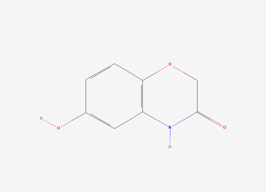 Two-dimensional chemical structure of 6-Hydroxy-2H-1,4-benzoxazin-3(4H)-one