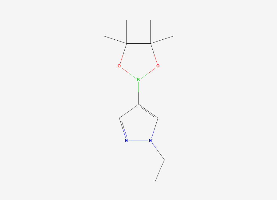 Two-dimensional chemical structure of 1-Ethyl-1H-pyrazole-4-boronic acid, pinacol ester