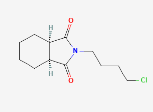 Two-dimensional chemical structure of (3aR,7aS)-2-(4-chlorobutyl)hexahydro-1H-isoindole-1,3(2H)-dione