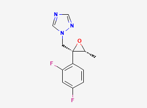 Two-dimensional chemical structure of 1-(((2S,3R)-2-(2,4-difluorophenyl)-3-methyloxiran-2-yl)methyl)-1H-1,2,4-triazole, CAS 135270-07-4