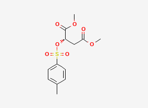 Two-dimensional chemical structure of dimethyl (2S)-2-(4-methylphenyl)sulfonyloxybutanedioate