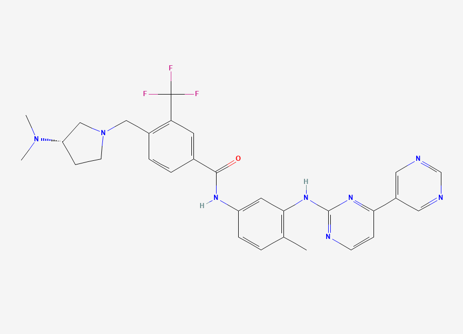 Two-dimensional chemical structure of Bafetinib