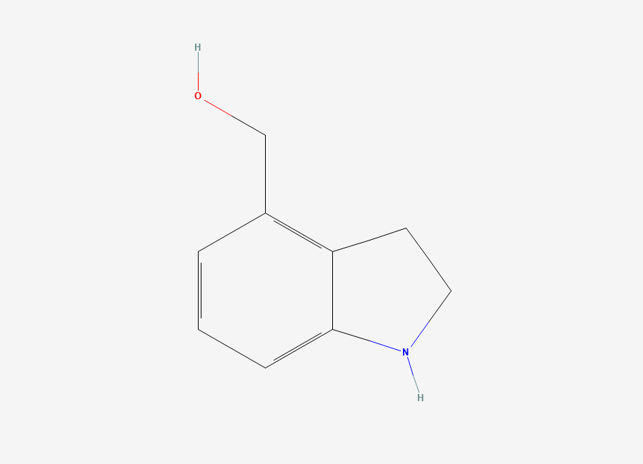 Two-dimensional chemical structure of (2,3-dihydro-1H-indol-4-yl)methanol