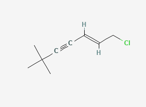 Two-dimensional chemical structure of 1-Chloro-6,6-dimethylhept-2-en-4-yne, CAS 287471-30-1
