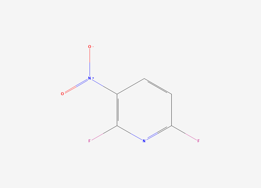 Two-dimensional chemical structure of 2,6-Difluoro-3-nitropyridine