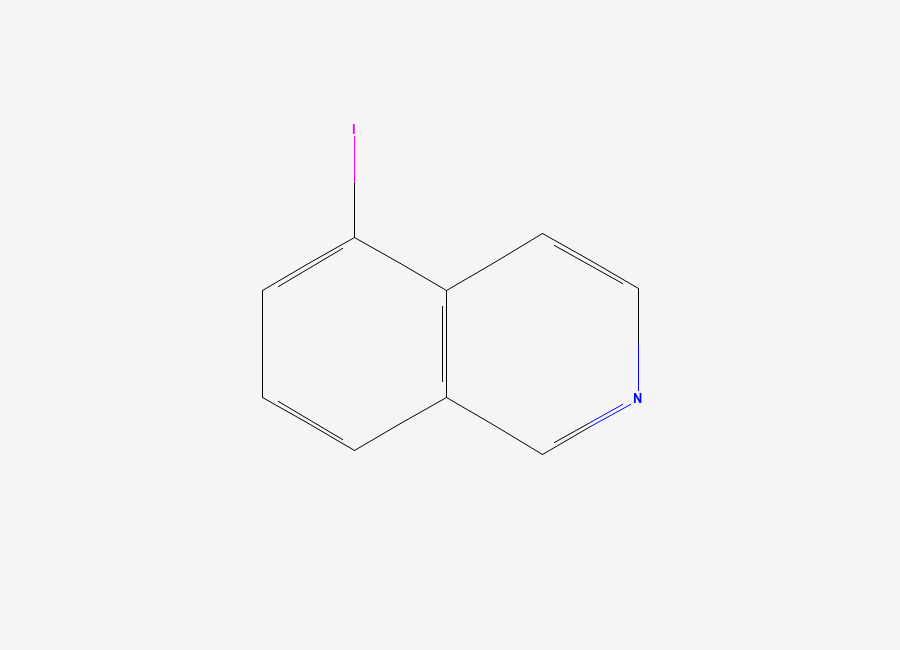 Two-dimensional chemical structure of 5-Iodoisoquinoline