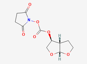 Two-dimensional chemical structure of Darunavir BIS THF HNS Derivative 2, CAS 799241-85-3