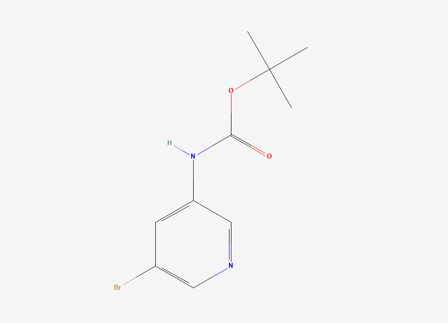 Two-dimensional chemical structure of tert-Butyl (5-bromopyridin-3-yl)carbamate