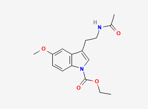Two-dimensional chemical structure of Melatonin N-Carboxylate Ethyl Ester, CAS 519186-54-0