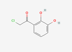 Two-dimensional chemical structure of Chloro Acetyl Catechol, CAS 63704-55-2