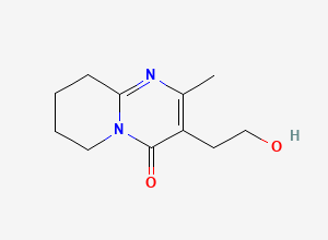 Two-dimensional chemical structure of Risperidone Hydroxyethyl Impurity, CAS 66698-27-9