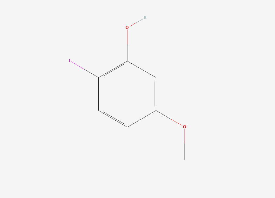 Two-dimensional chemical structure of 2-Iodo-5-methoxyphenol