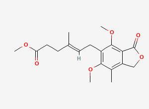 Two-dimensional chemical structure of Mycophenolic Acid O-Methyl Methyl Ester, CAS 60435-90-7