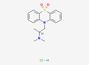 Two-dimensional chemical structure of Dioxopromethazine (HCl Salt), CAS 15374-15-9
