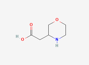 Two-dimensional chemical structure of Morpholin-3-yl-acetic acid