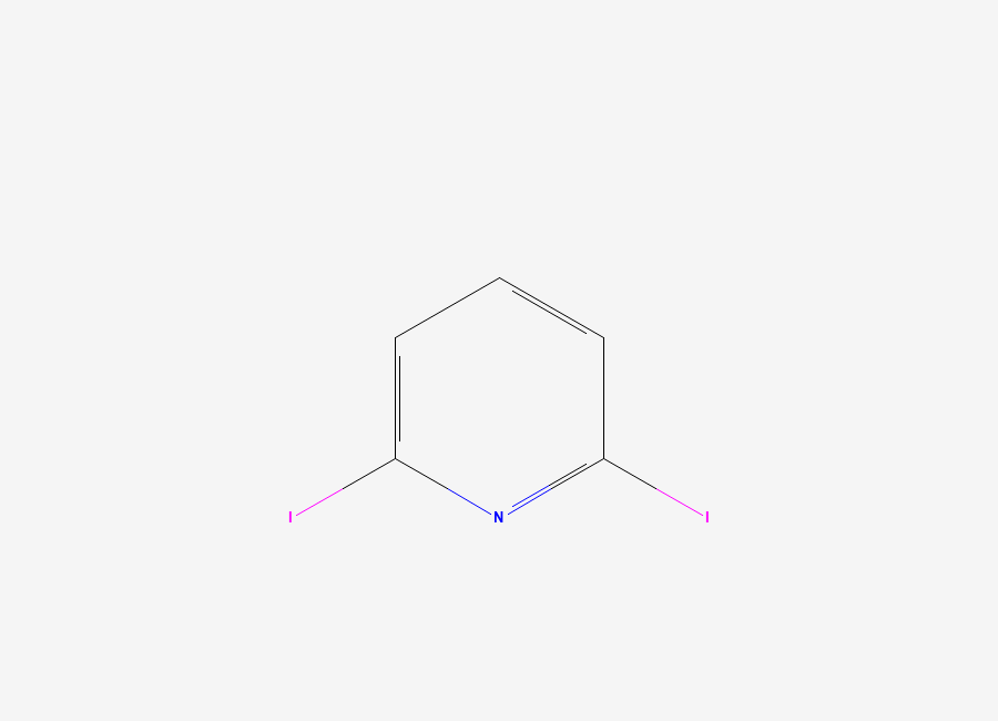 Two-dimensional chemical structure of 2,6-Diiodopyridine
