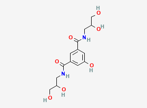 Two-dimensional chemical structure of 1-N,3-N-bis(2,3-dihydroxypropyl)-5-hydroxybenzene-1,3-dicarboxamide