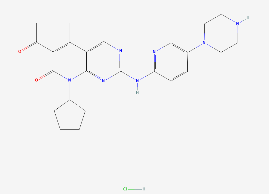 Two-dimensional chemical structure of Palbociclib hydrochloride