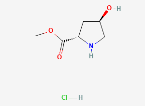 Two-dimensional chemical structure of Trans-4-Hydroxy-L-Proline Methyl Ester Hydrochloride, CAS 40216-83-9