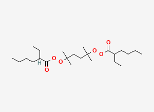 Two-dimensional chemical structure of 2,5-Dimethyl-2,5-bis(2-ethylhexanoylperoxy)hexane