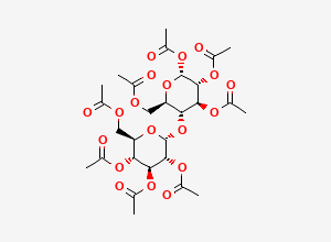Two-dimensional chemical structure of a-D-Maltose octaacetate