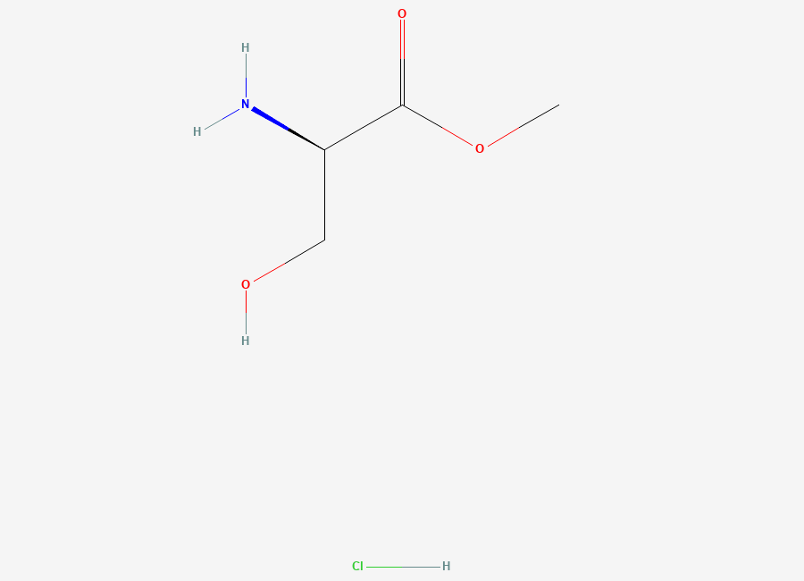 Two-dimensional chemical structure of D-Serine methyl ester hydrochloride