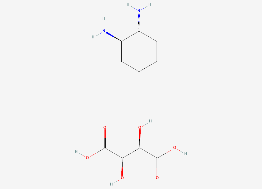 Two-dimensional chemical structure of (R,R)-1,2-Diammoniumcyclohexane mono-(+)-tartrate