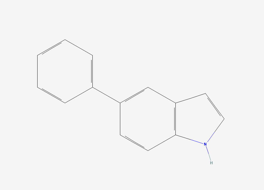 Two-dimensional chemical structure of 5-phenyl-1H-indole