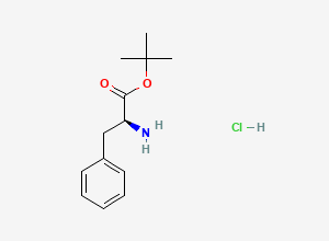 Two-dimensional chemical structure of L-Phenylalanine, 1,1-dimethylethyl ester, hydrochloride (1:1)