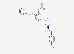 Two-dimensional chemical structure of N-(2-(benzyloxy)-5-((R)-1-hydroxy-2-(((R)-1-(4-Methoxyphenyl)propan-2-yl)aMino)ethyl)phenyl)forMaMide