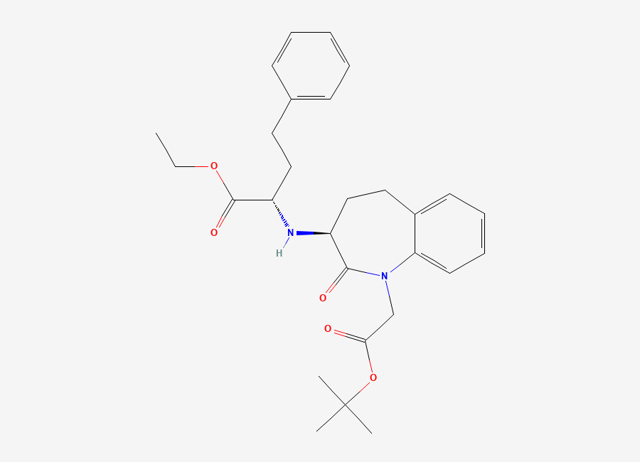 Two-dimensional chemical structure of Benazepril tert-Butyl Ester