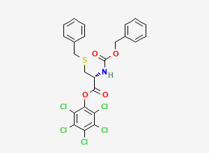 Two-dimensional chemical structure of Perchlorophenyl S-benzyl-N-(benzyloxycarbonyl)-L-cysteinate