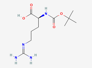 Two-dimensional chemical structure of N2-(tert-Butoxycarbonyl)-L-arginine
